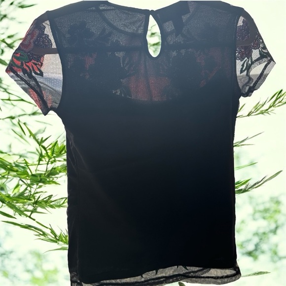 I.n.c. International Concepts Women Embroidered Mesh Top Colorful Size PP - Picture 3 of 10